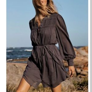 August the Label Mini Charcoal Dress